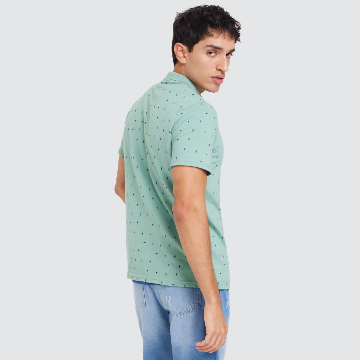 Polo Para Hombre Mini Flamencos