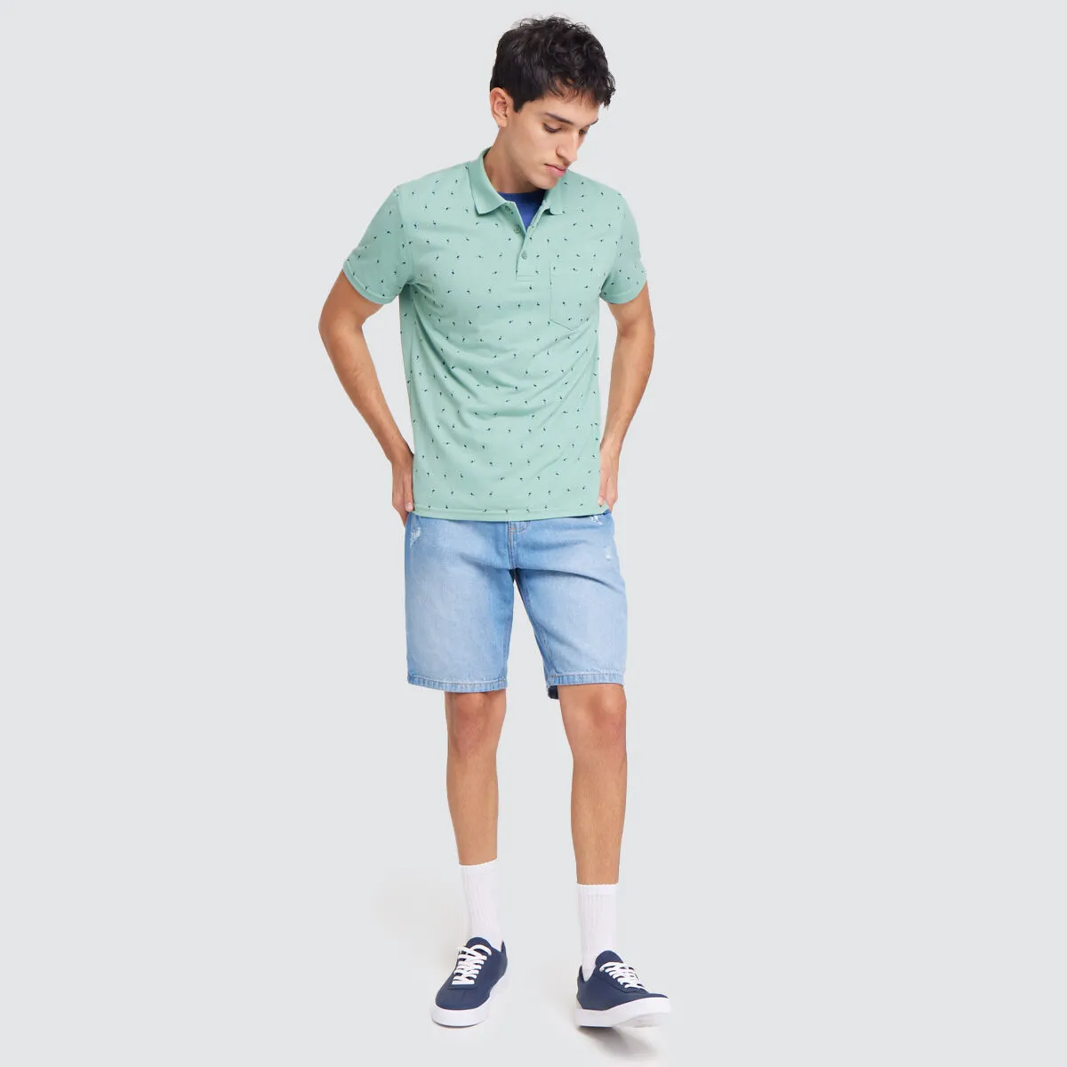 Polo Para Hombre Mini Flamencos