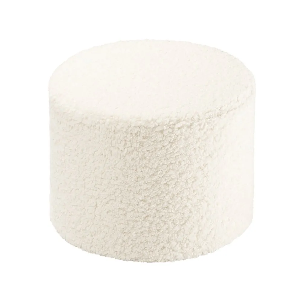 POUFFE  TEDDY  CREAM WHITE