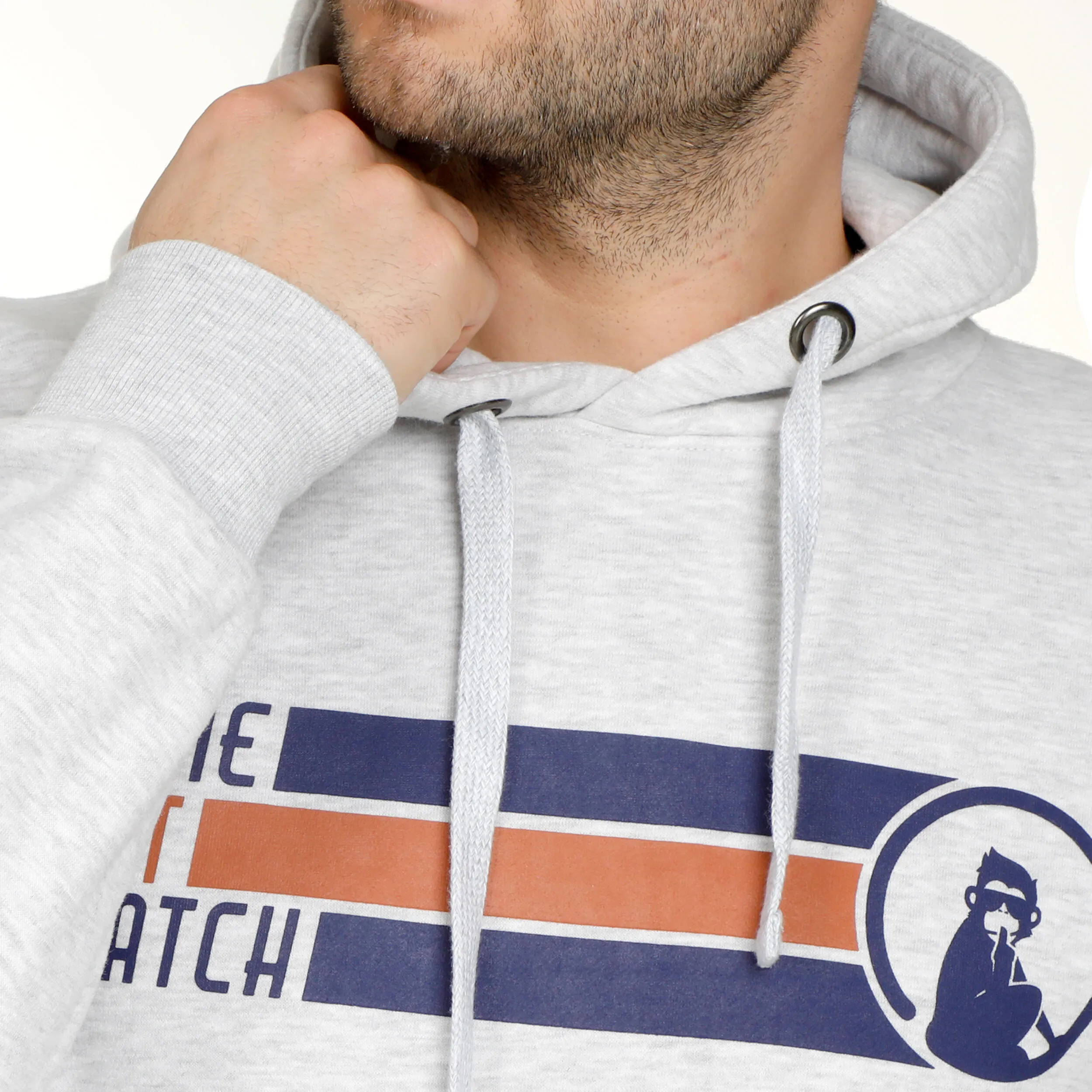 Retro Stripe Block Sudadera Con Capucha Hombres