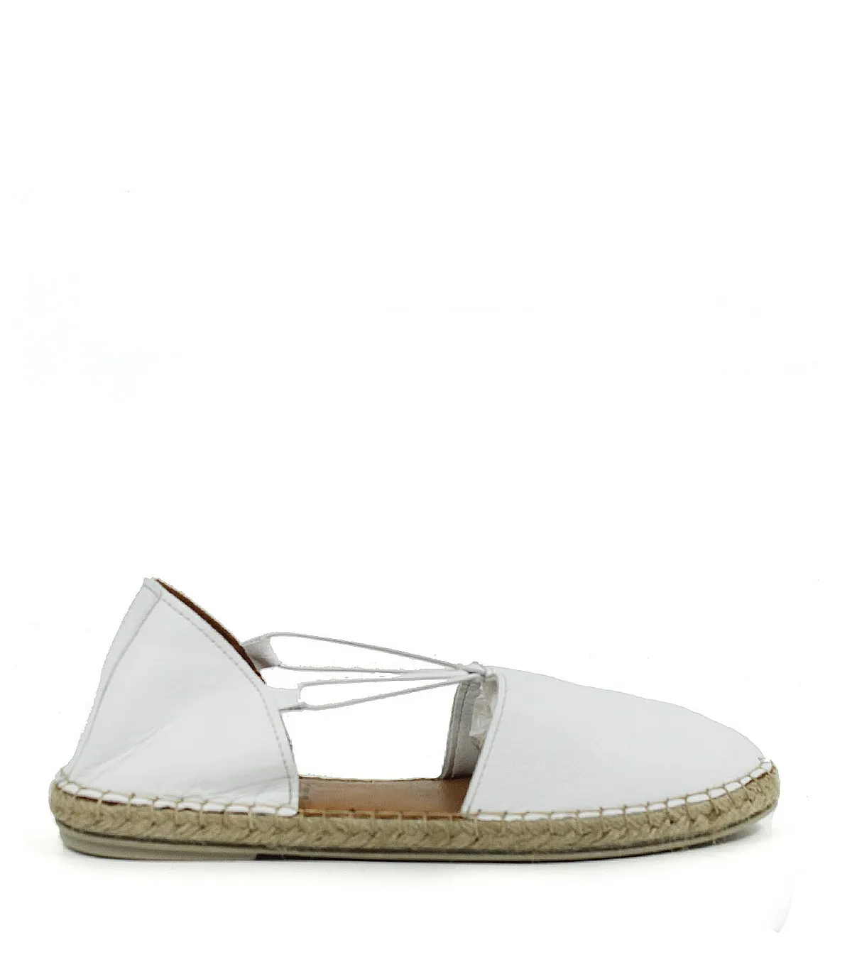 SANDALIAS ESPADRILES RETRO CON PUNTA CERRADA BLANCO APLAUSO CARLA