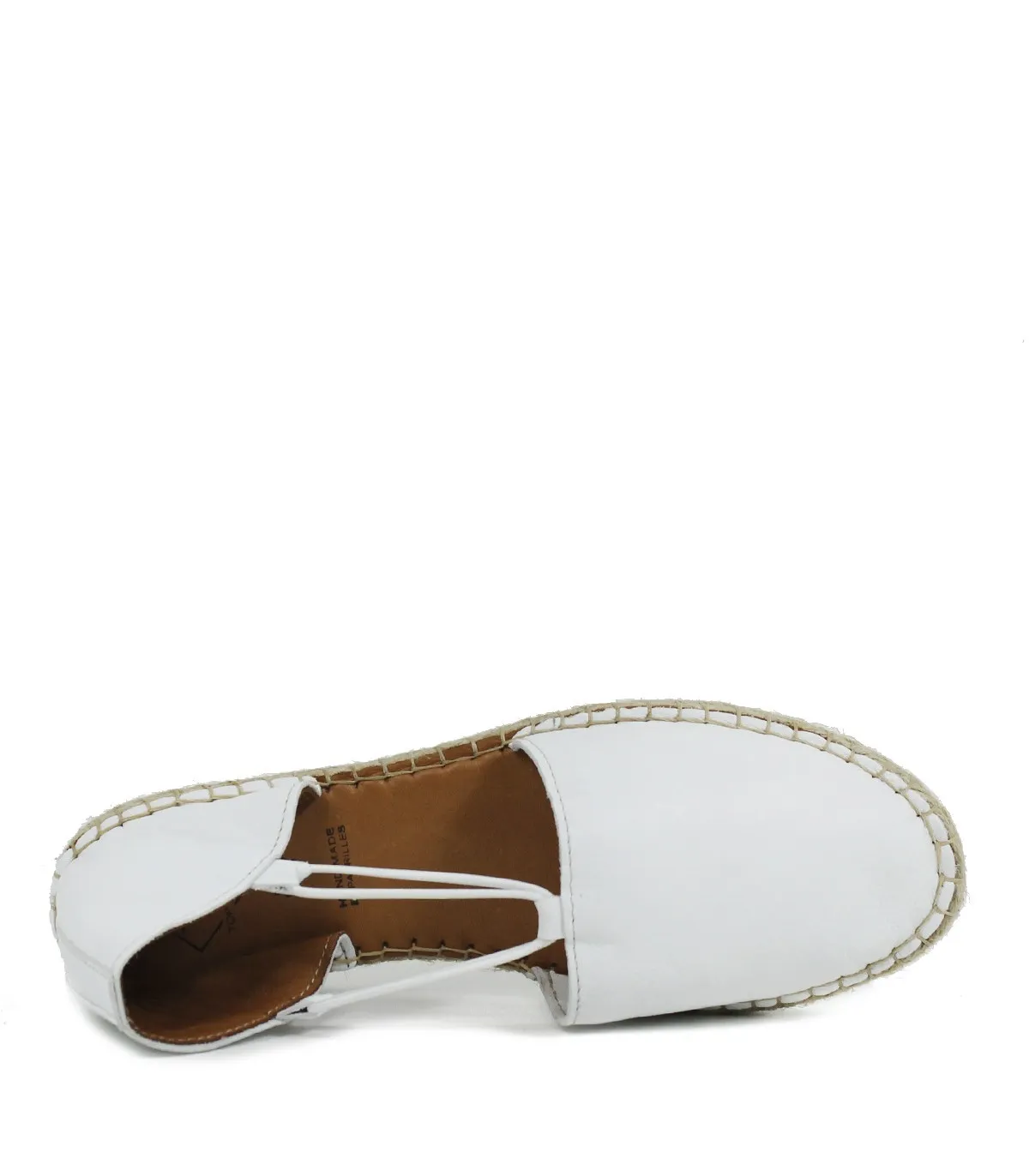 SANDALIAS ESPADRILES RETRO CON PUNTA CERRADA BLANCO APLAUSO CARLA