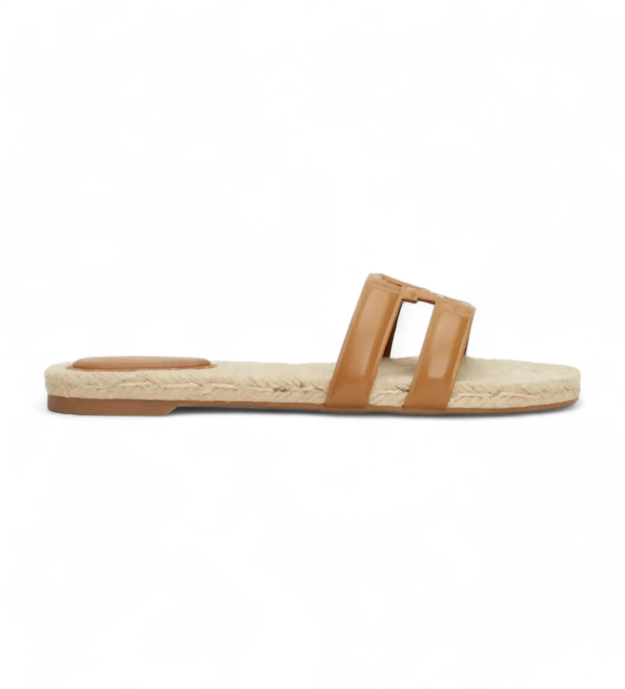 Sandalias estilo alpargata con monograma marrón