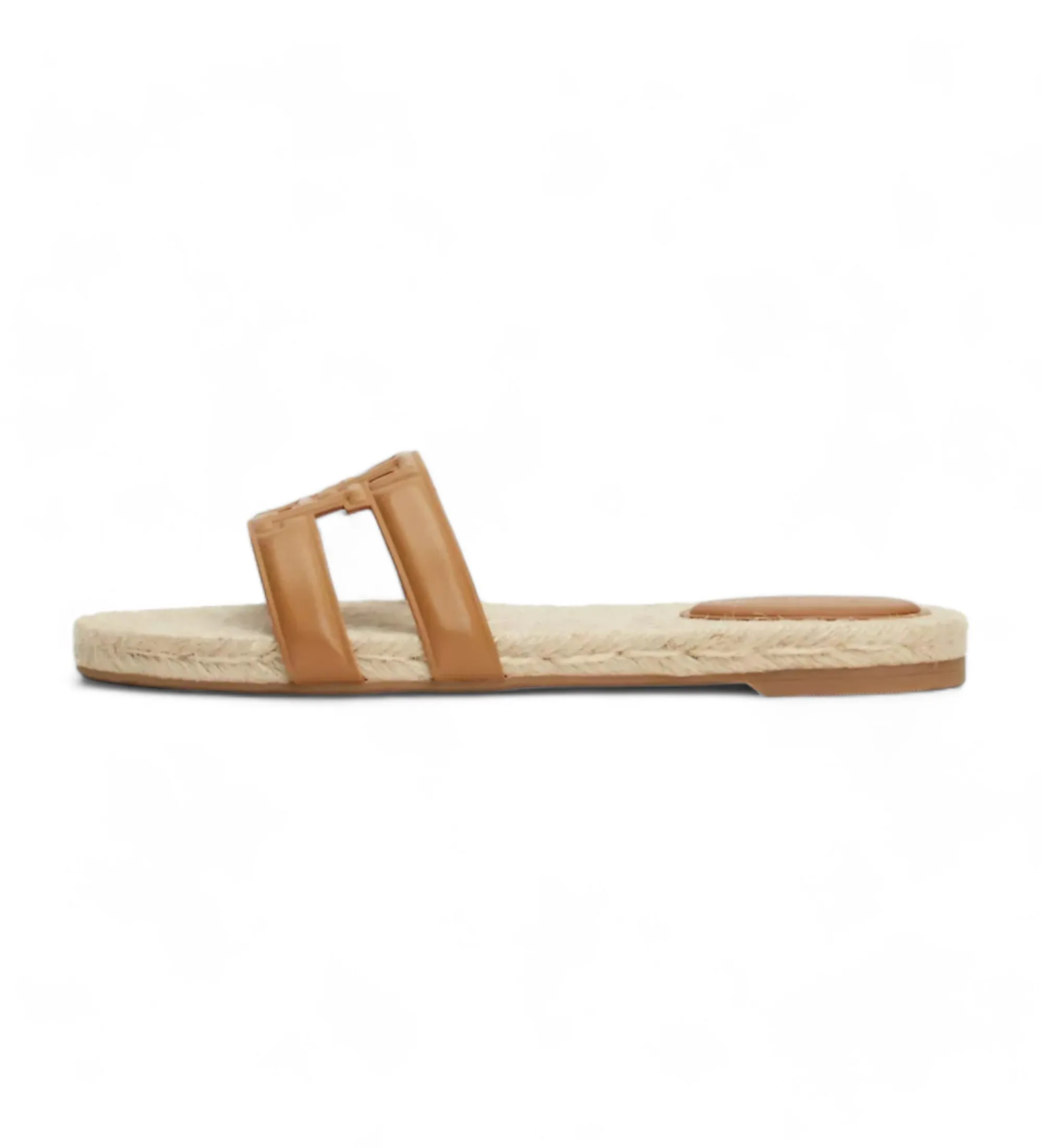 Sandalias estilo alpargata con monograma marrón
