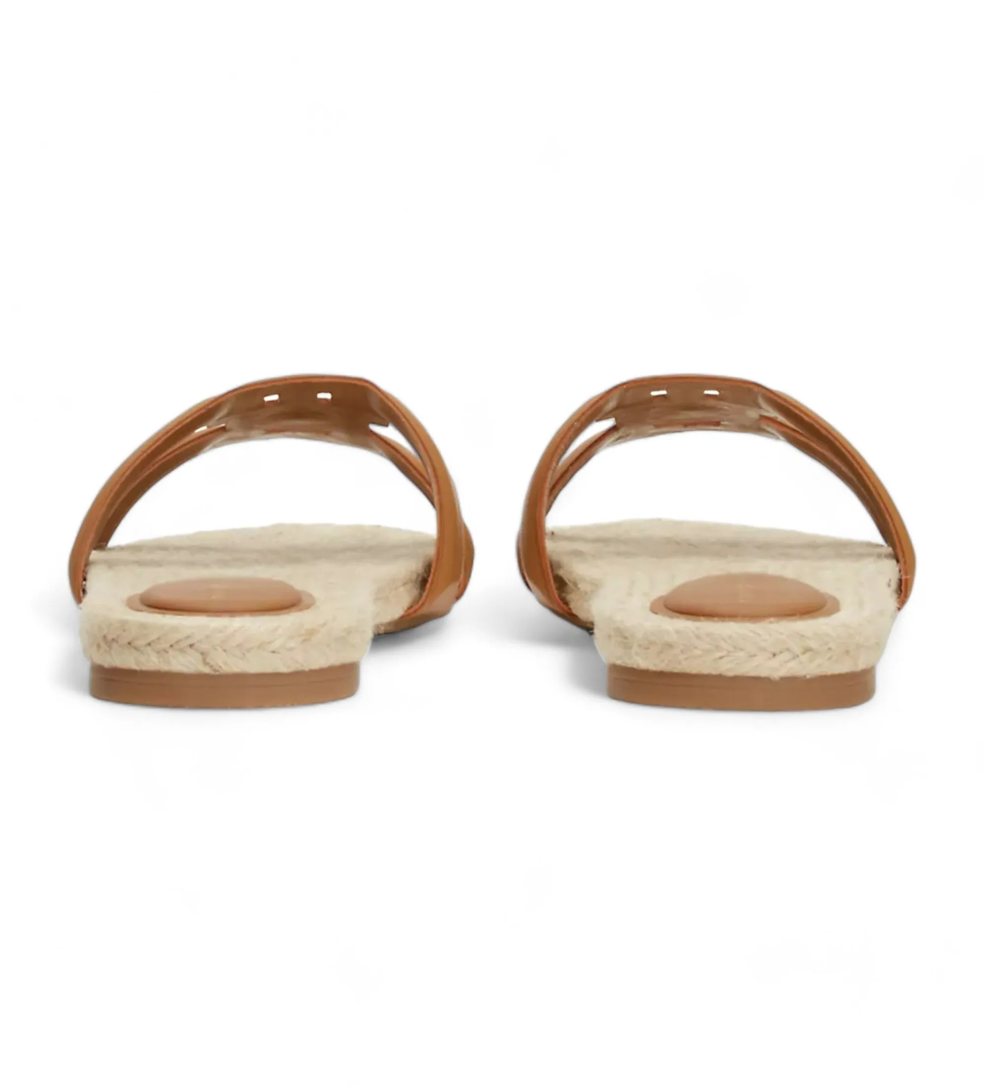 Sandalias estilo alpargata con monograma marrón