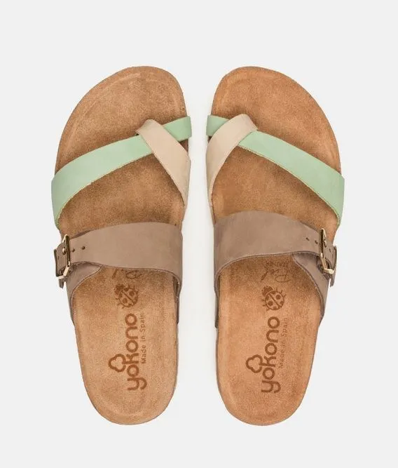 Sandalias planas YOKONO Jerba 091 verde