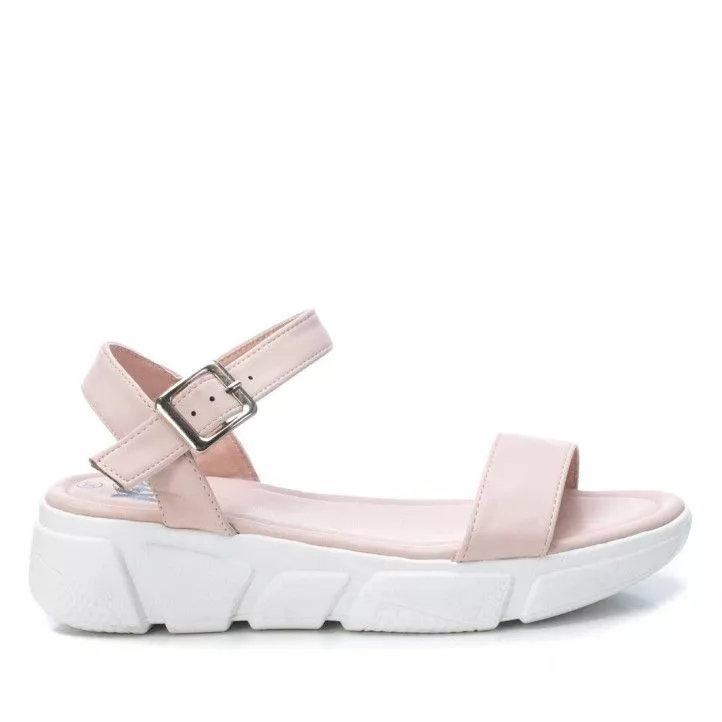 Sandalias plataformas Xti rosas con suela track