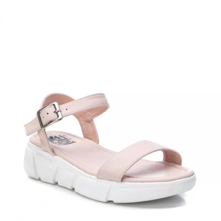 Sandalias plataformas Xti rosas con suela track