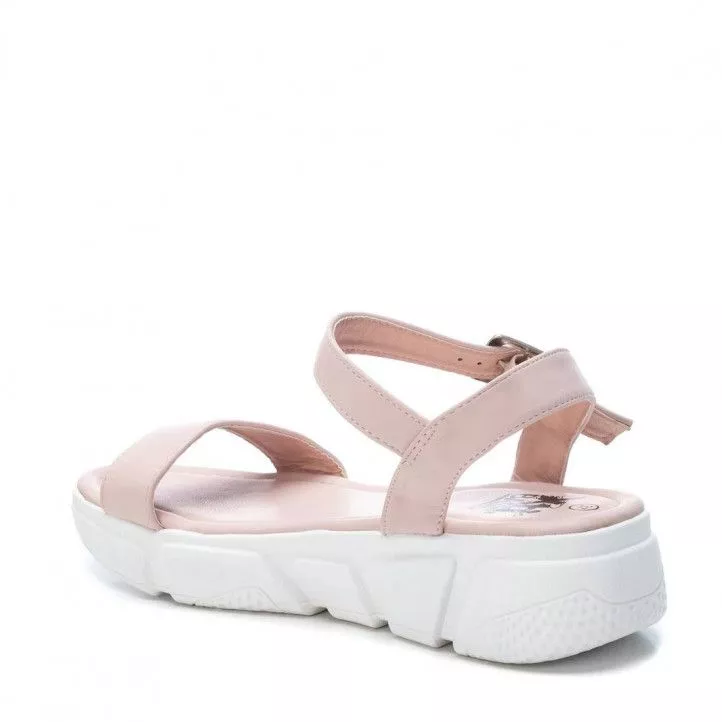 Sandalias plataformas Xti rosas con suela track