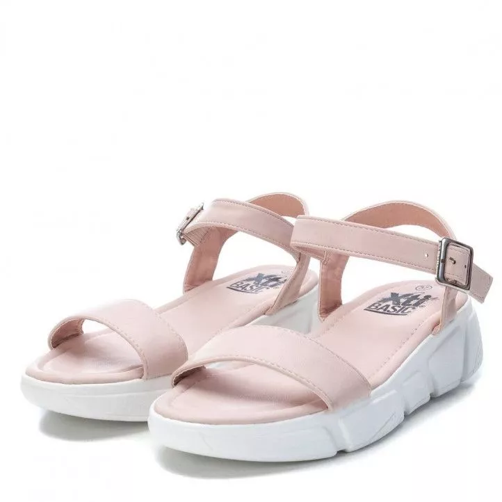 Sandalias plataformas Xti rosas con suela track