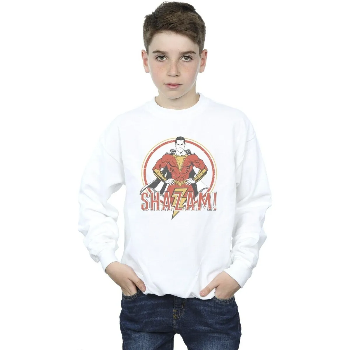 Shazam Retro Circle Distressed