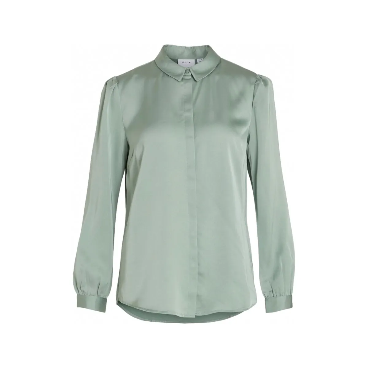 SHIRT ELLETTE SATIN L/S  GREEN/MILIEU