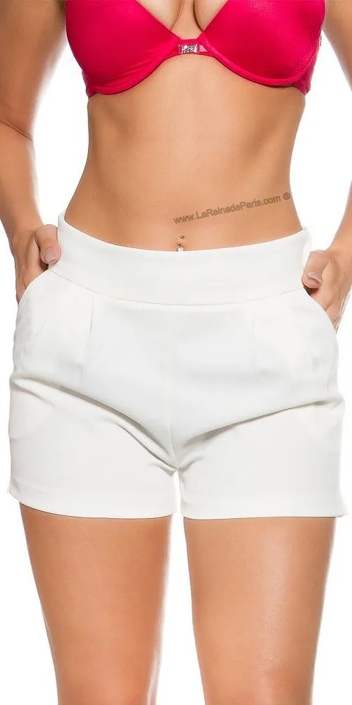 Shorts femenino blanco moda verano
