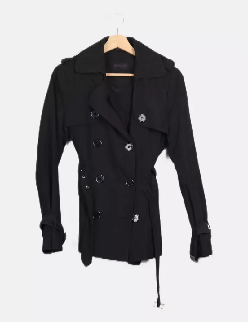 SilMar Gabardina negra casual