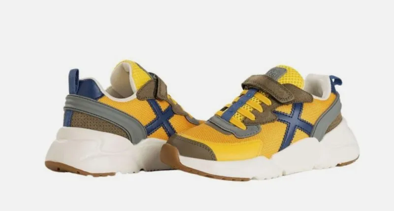SNEAKERS MUNICH MINITRACK71 TEXTIL MOSTAZA