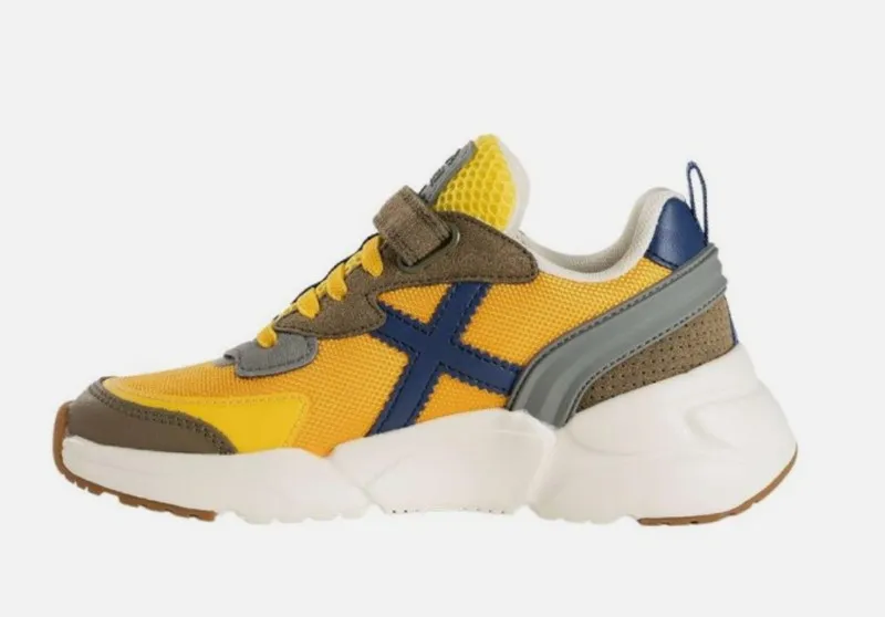 SNEAKERS MUNICH MINITRACK71 TEXTIL MOSTAZA