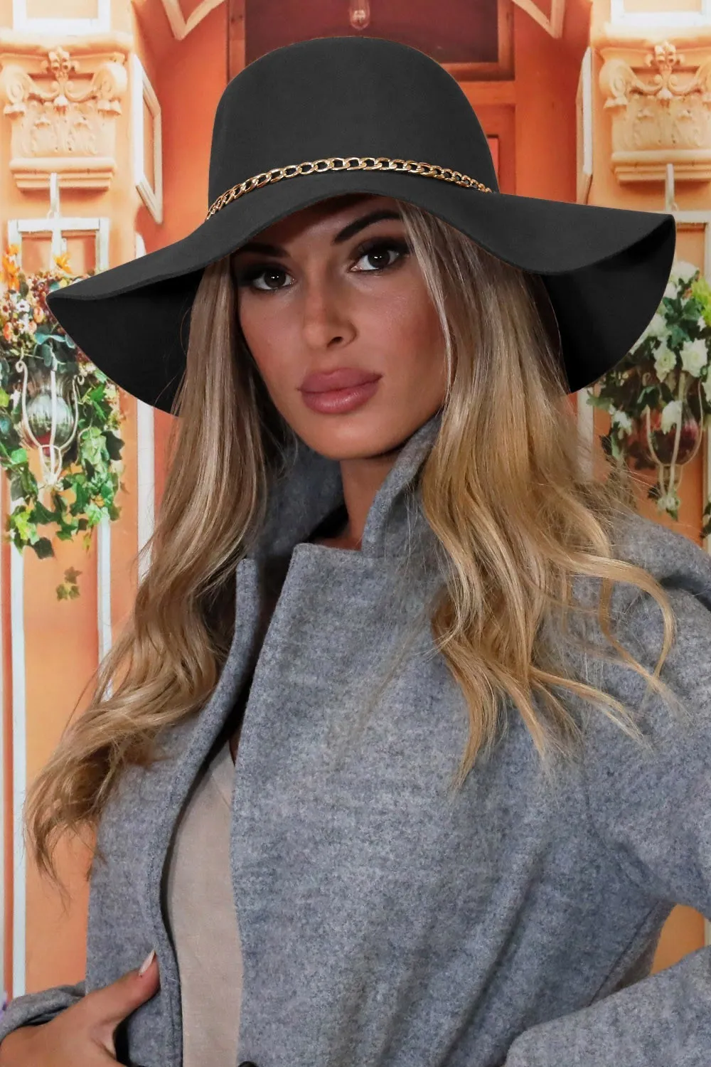 Sombrero flexible gris oscuro