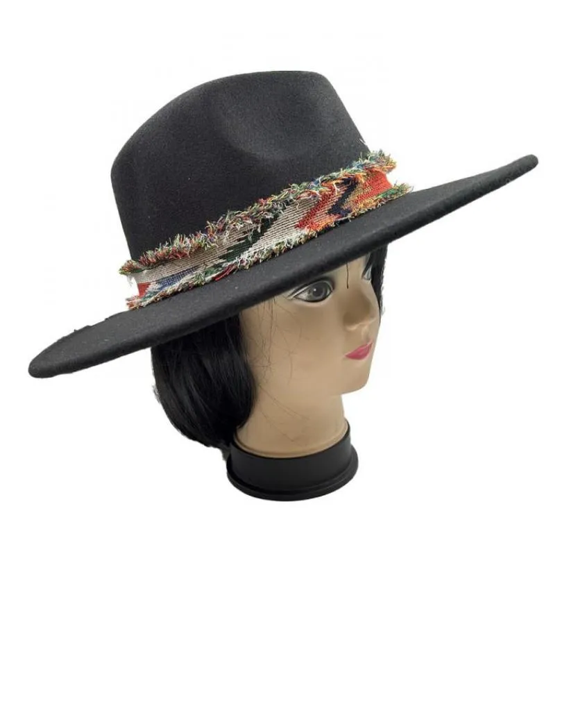 SOMBREROS MUJER NEGROS DECORACION ARTESANAL MUY ORIGINAL