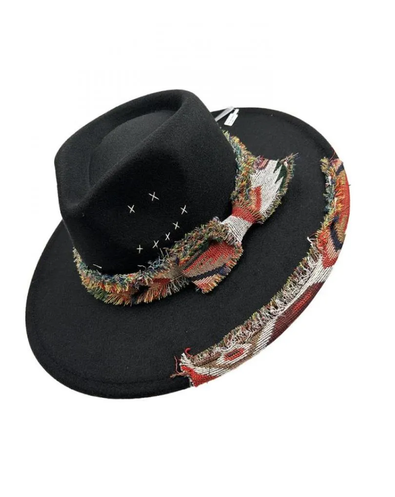 SOMBREROS MUJER NEGROS DECORACION ARTESANAL MUY ORIGINAL