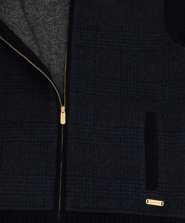 Stefano Ricci Checked wool cardigan for children