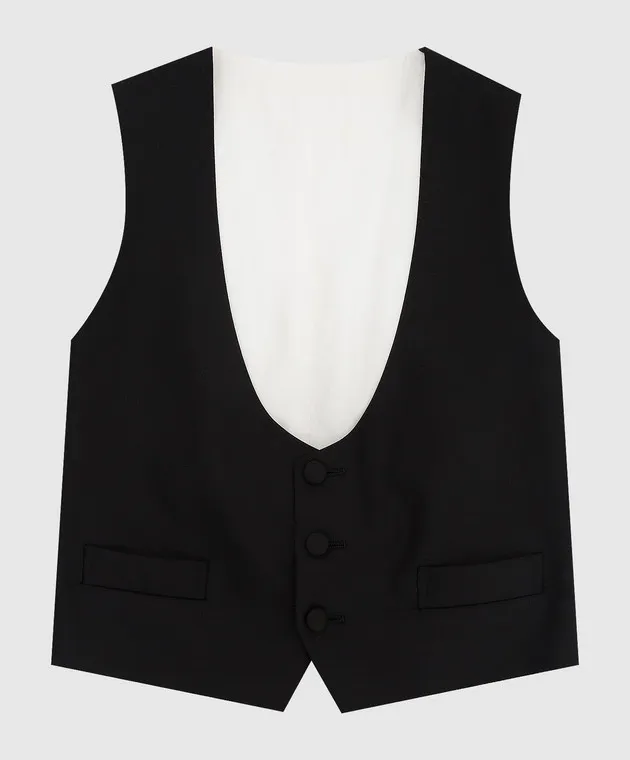 Stefano Ricci Patterned wool vest for children