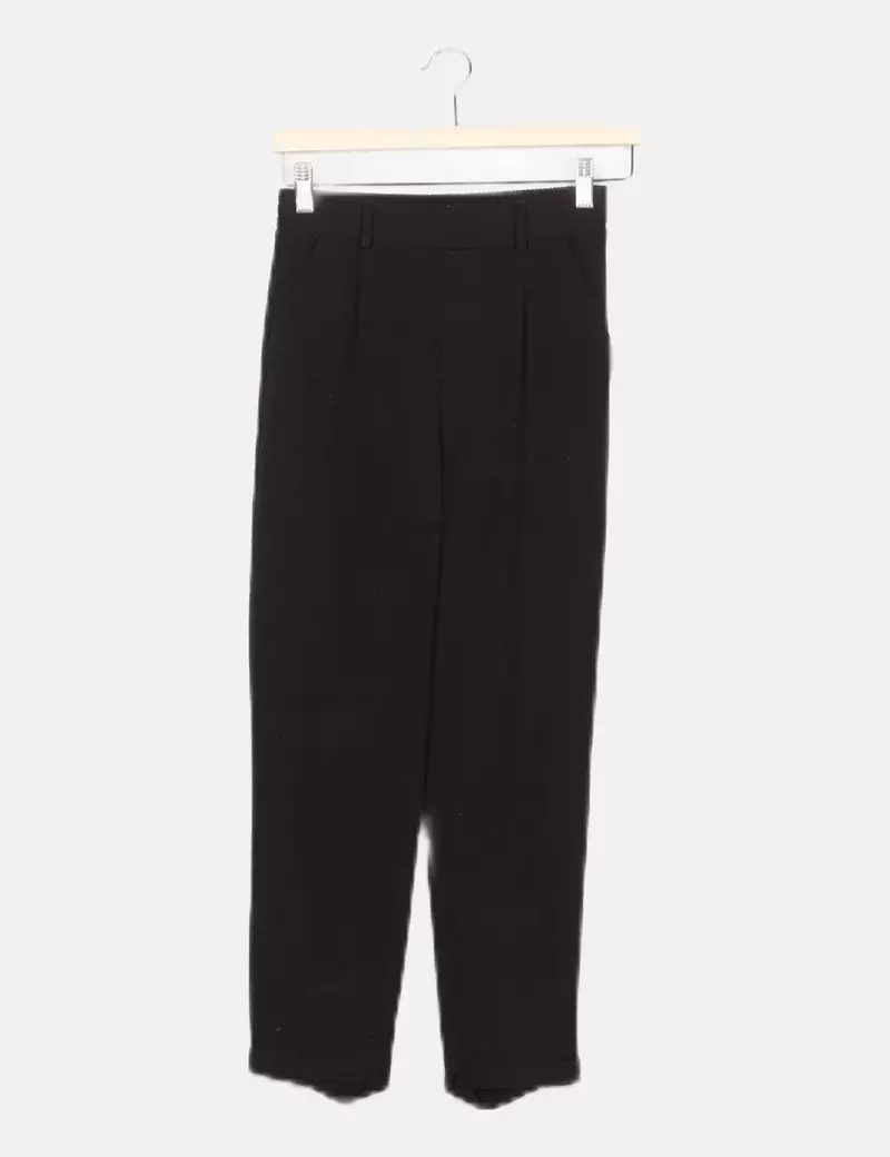 Stradivarius Pantalón negro casual