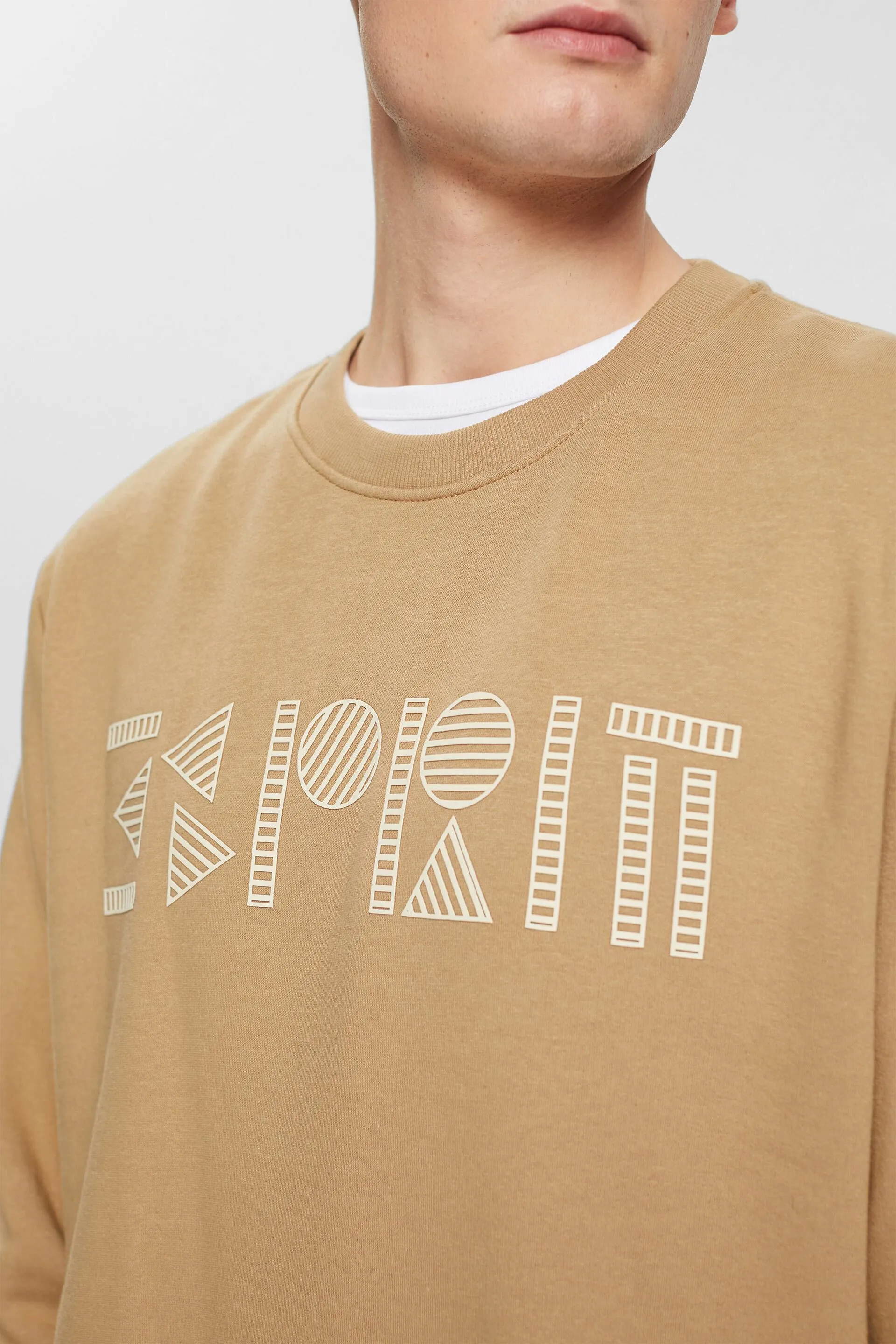 Sudadera con cuello redondo y logotipo estampado