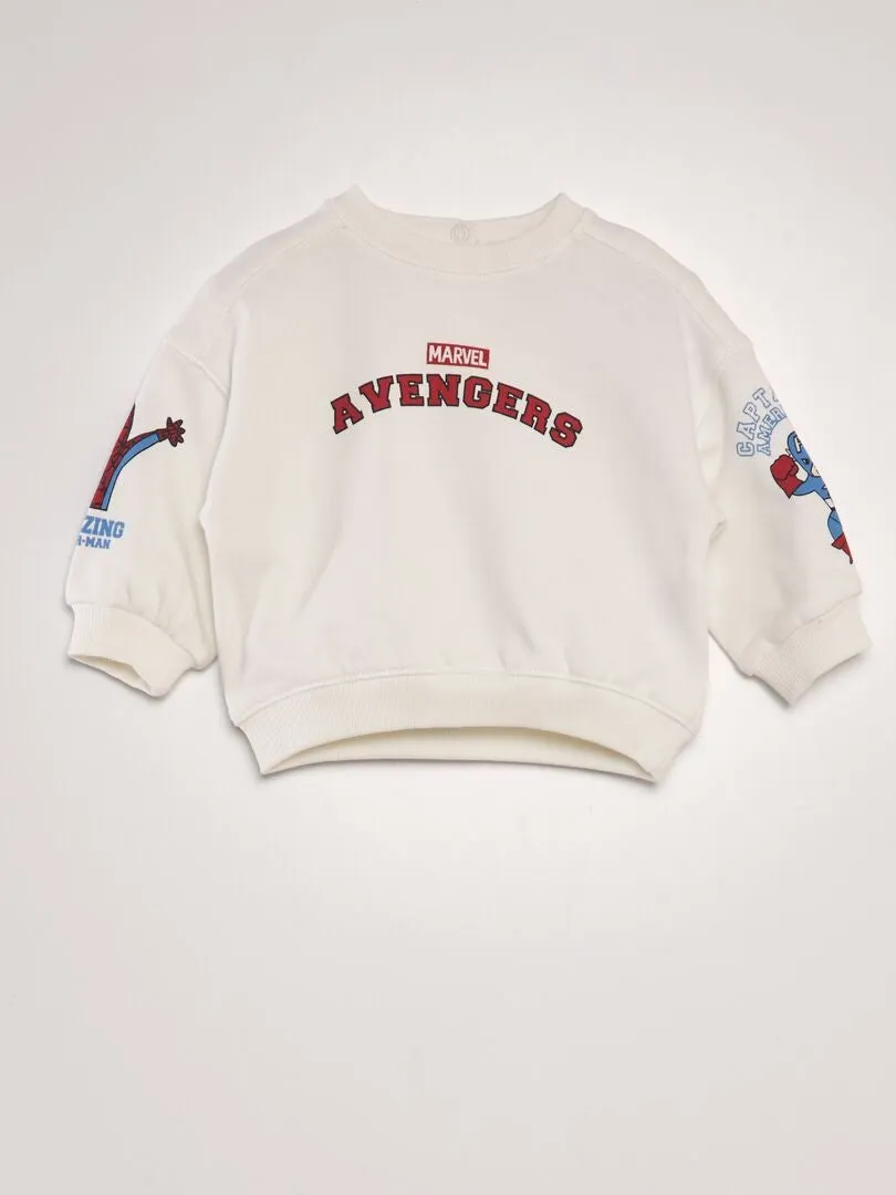 SUDADERA 'MARVEL'  BLANCO