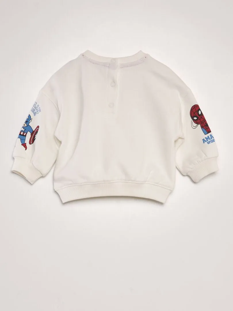 SUDADERA 'MARVEL'  BLANCO