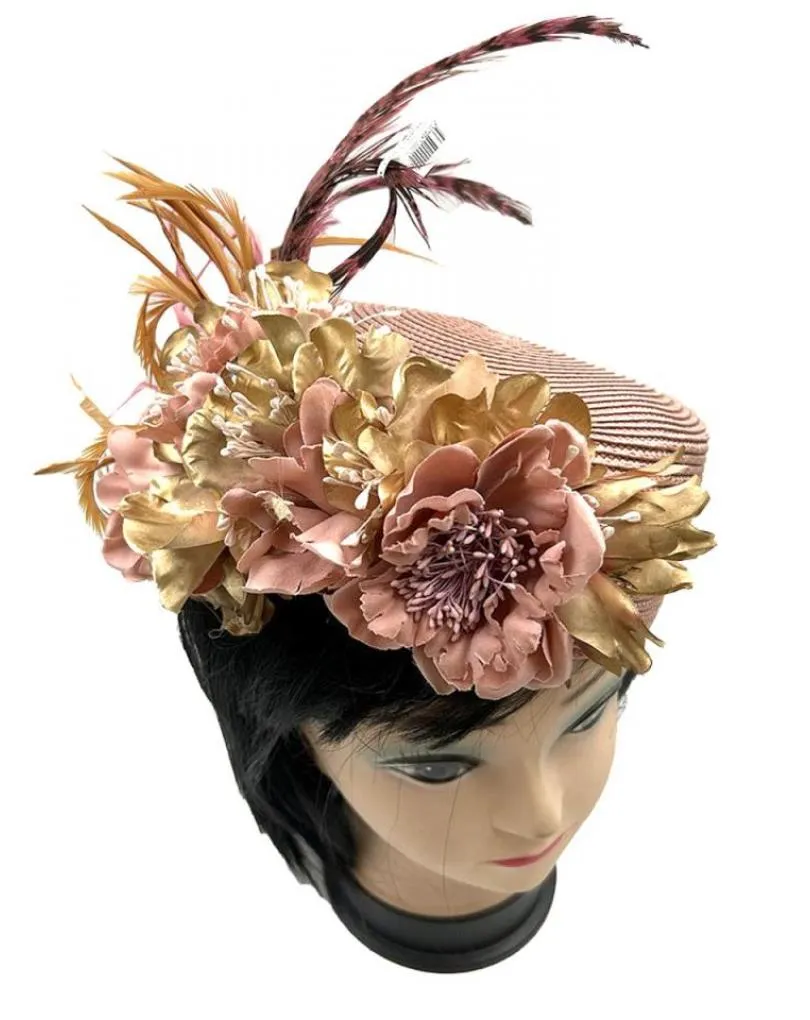 TOCADOS BODA ROSAS Y DORADOS ELEGANTISIMO TRABAJO ARTESANAL