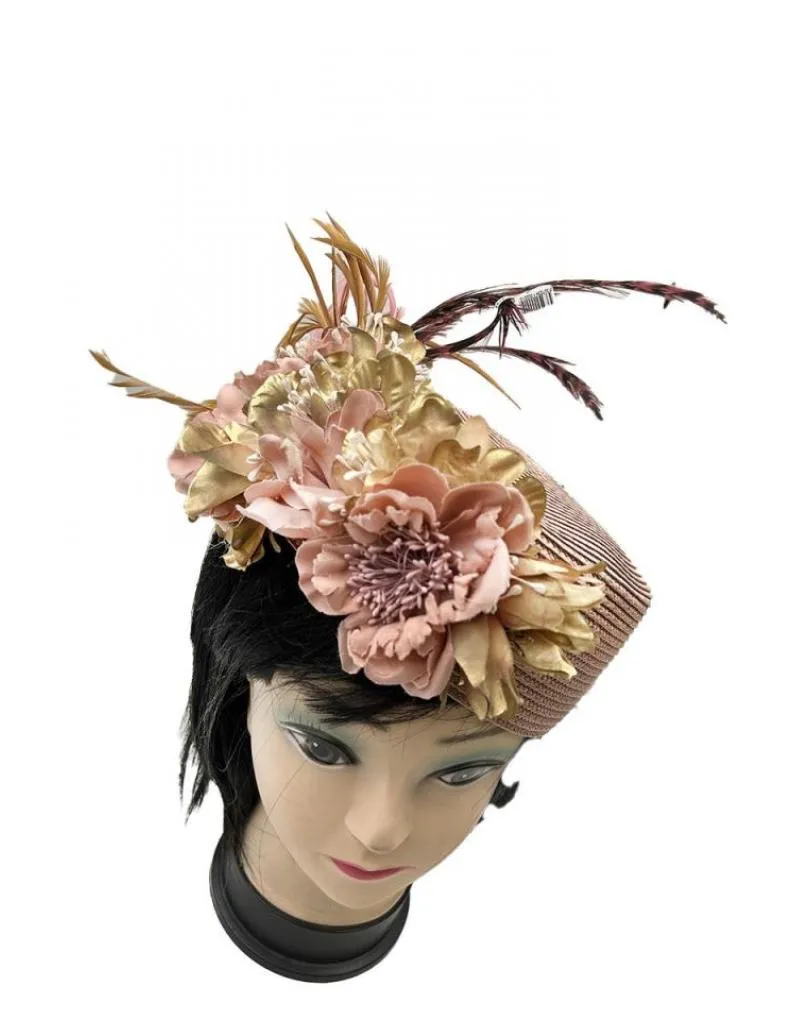 TOCADOS BODA ROSAS Y DORADOS ELEGANTISIMO TRABAJO ARTESANAL