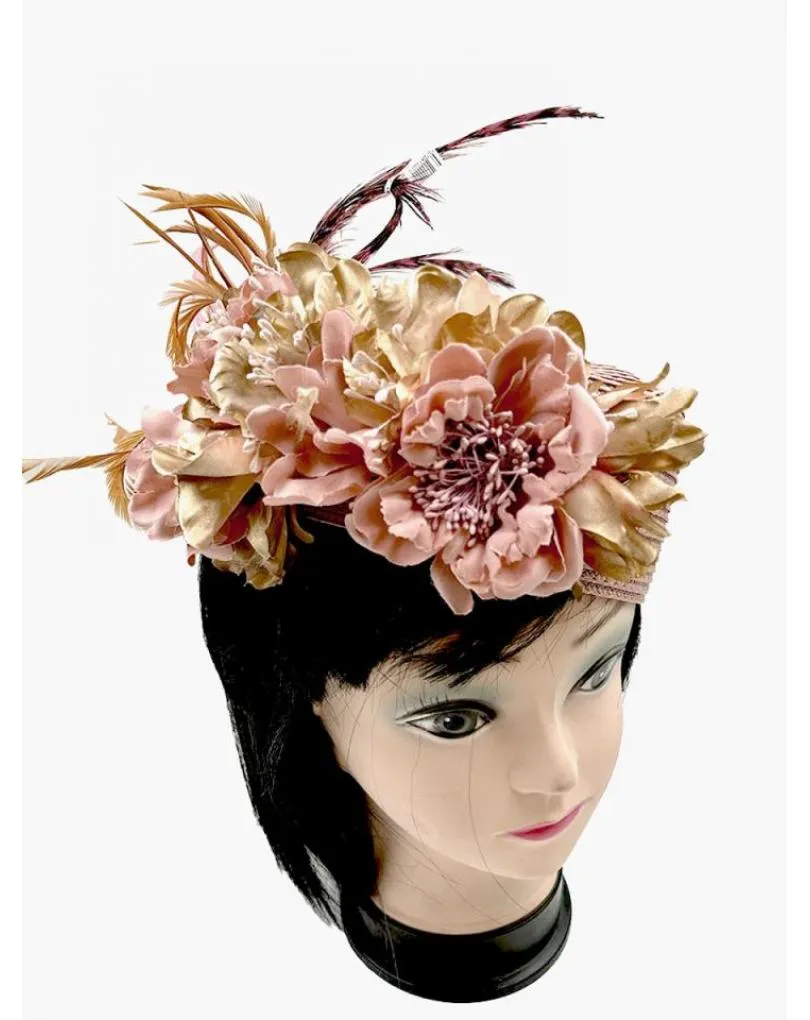 TOCADOS BODA ROSAS Y DORADOS ELEGANTISIMO TRABAJO ARTESANAL
