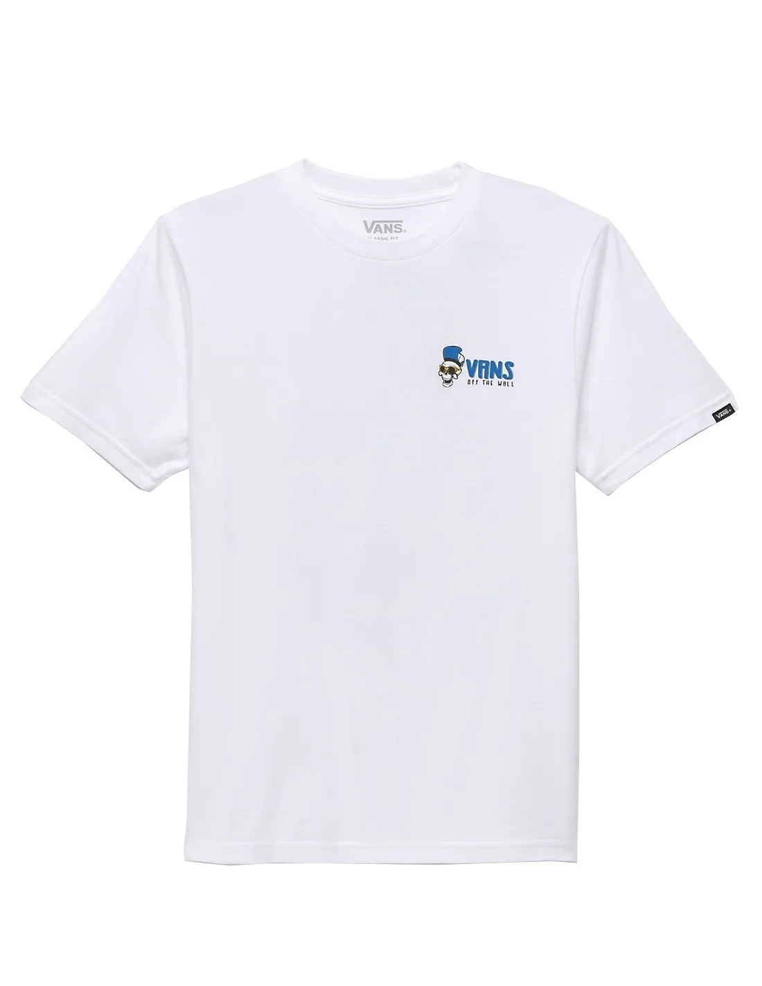 VANS SKULL SLICES  BLANCO  CAMISETA NIñO