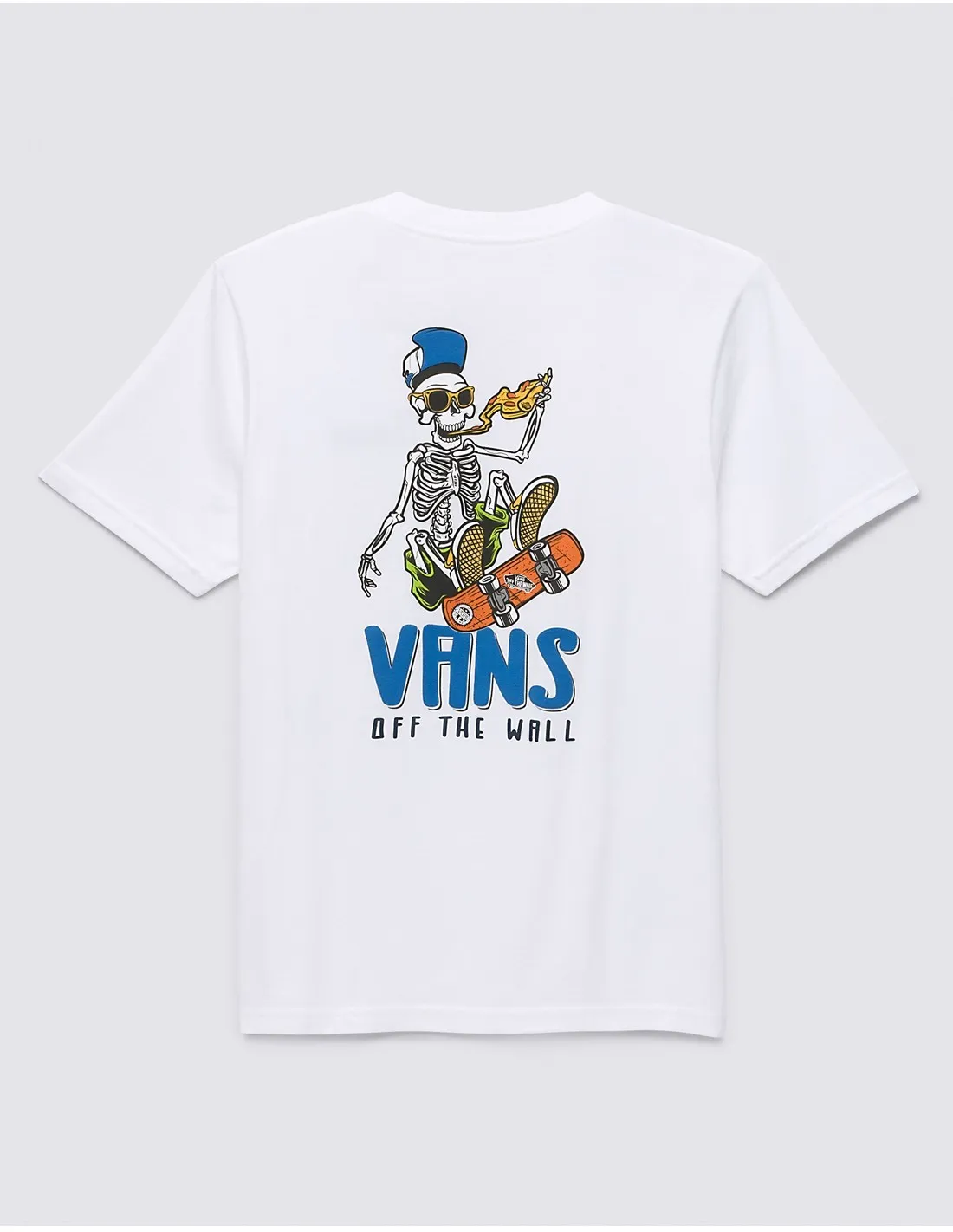 VANS SKULL SLICES  BLANCO  CAMISETA NIñO