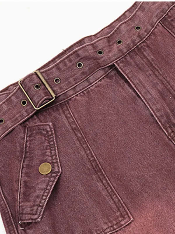 Vaqueros cargo estilo retro americano con lavado High Street