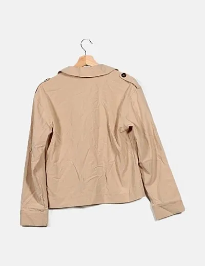 Vero Moda Camisa beige cropped
