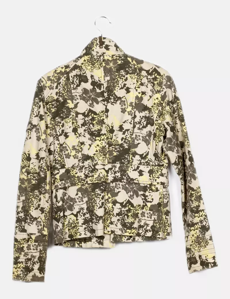 Vero Moda Cazadora verde estampada