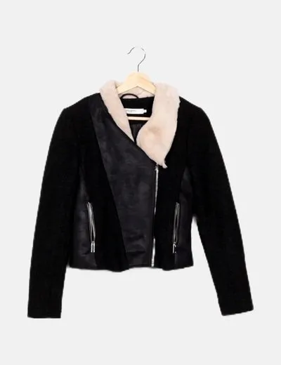 Vero Moda Chaqueta combinada negra