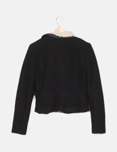 Vero Moda Chaqueta combinada negra