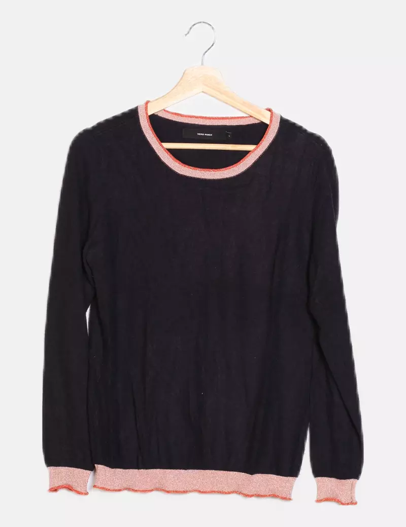 Vero Moda Jersey punto azul marino