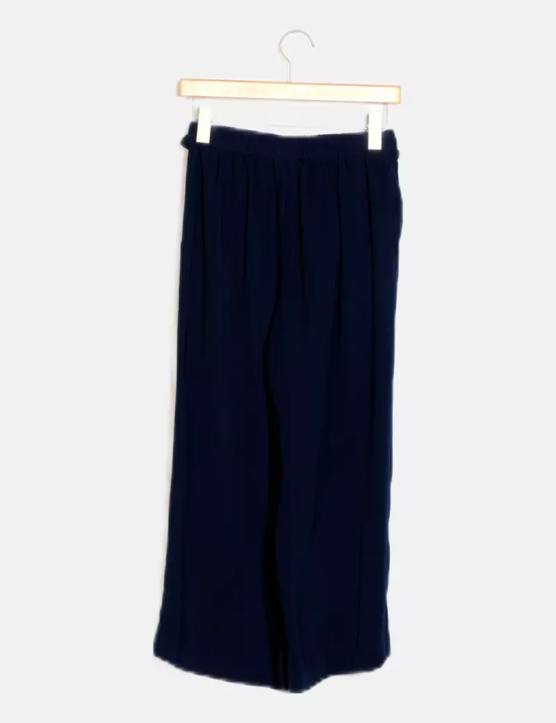 Vero Moda Pantalón azul satinado