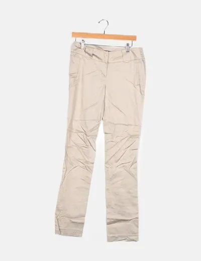 Vero Moda Pantalón beige básico