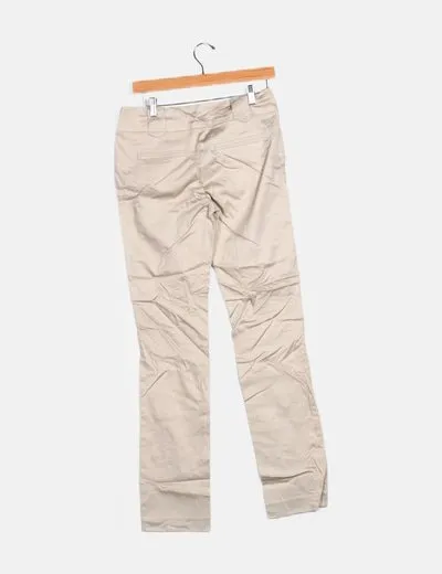 Vero Moda Pantalón beige básico