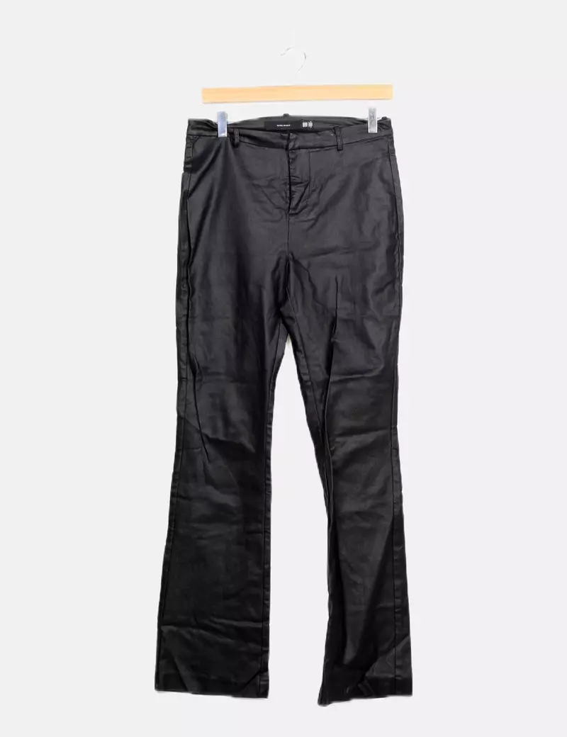 Vero Moda Pantalón negro encerado