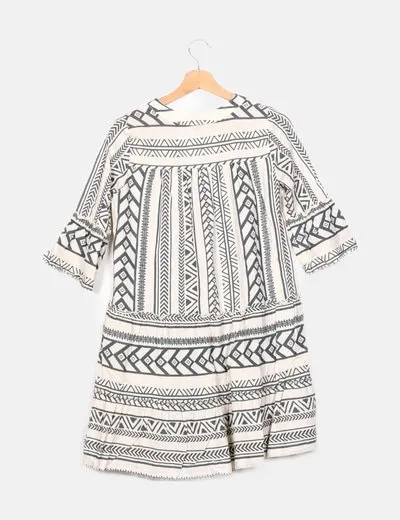 Vero Moda Vestido estampado bicolor