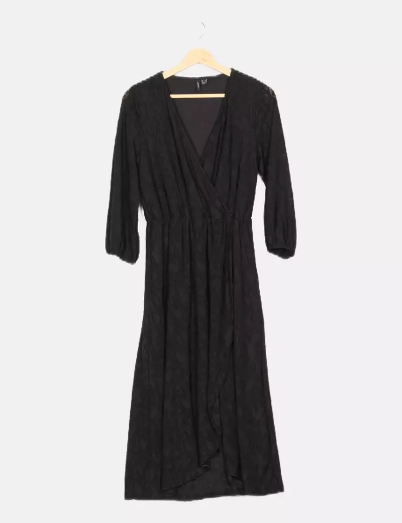 Vero Moda Vestido negro calado