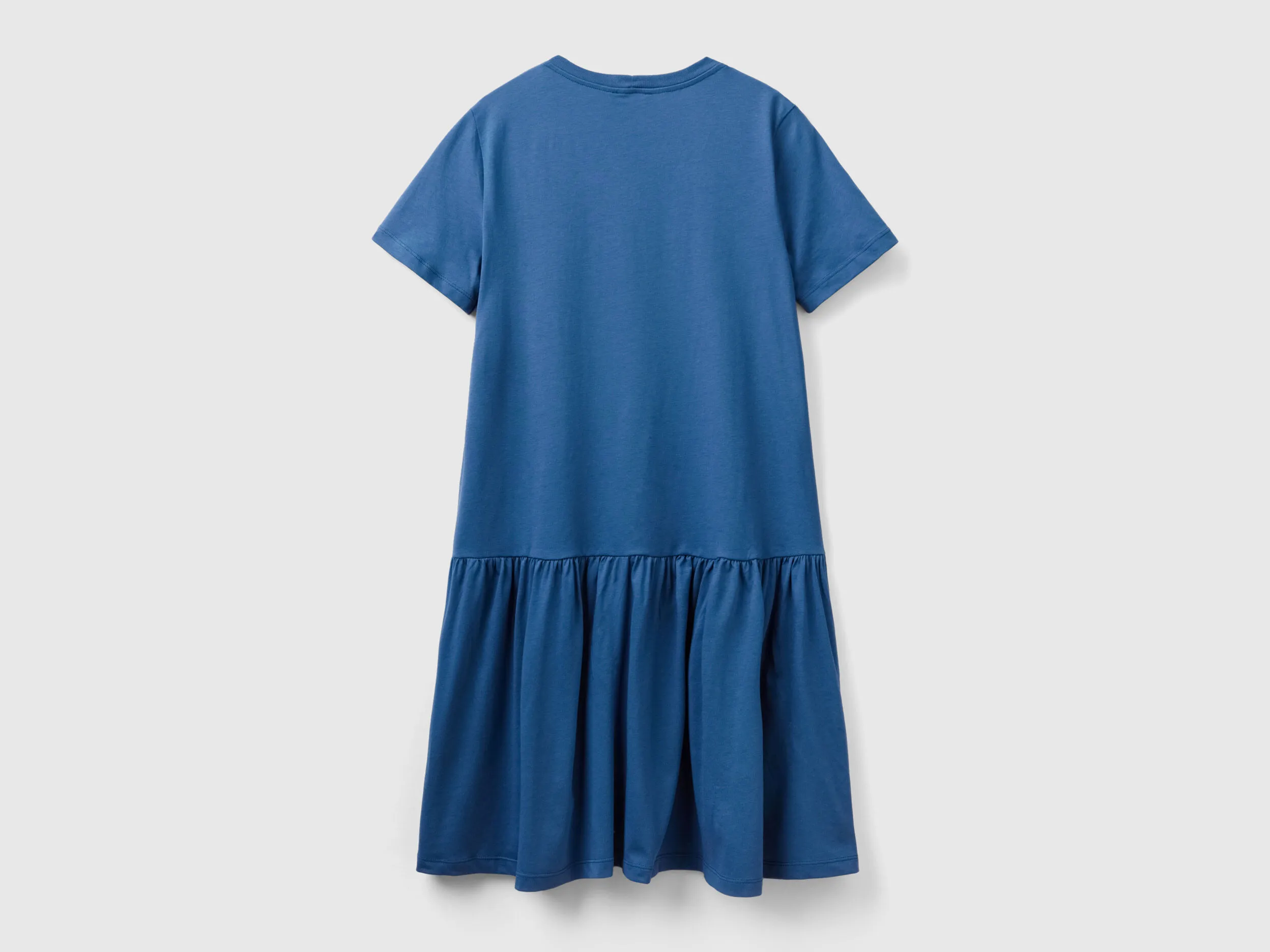 Vestido corto de algodón de fibra larga