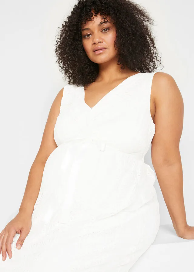 Vestido de novia premamá Blanco lana