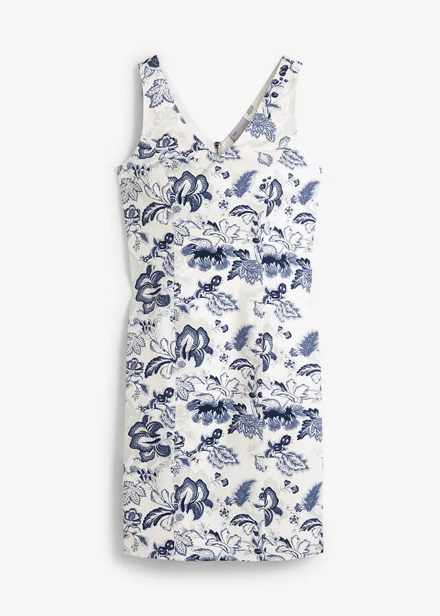 VESTIDO DE TUBO BLANCO LANAAZUL MARINOíNDIGOPLATA