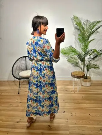 Vestido Floral VERBAIN Azul